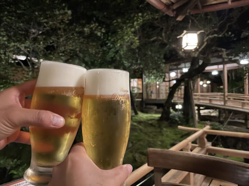 【伊豆・新井旅館】修善寺の登録有形文化財の宿　ビール
