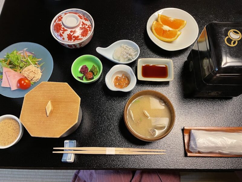 【伊豆・新井旅館】修善寺の登録有形文化財の宿　朝食