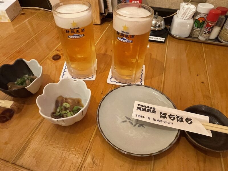 下田魂居酒屋　開国厨房　ぼちぼち　乾杯