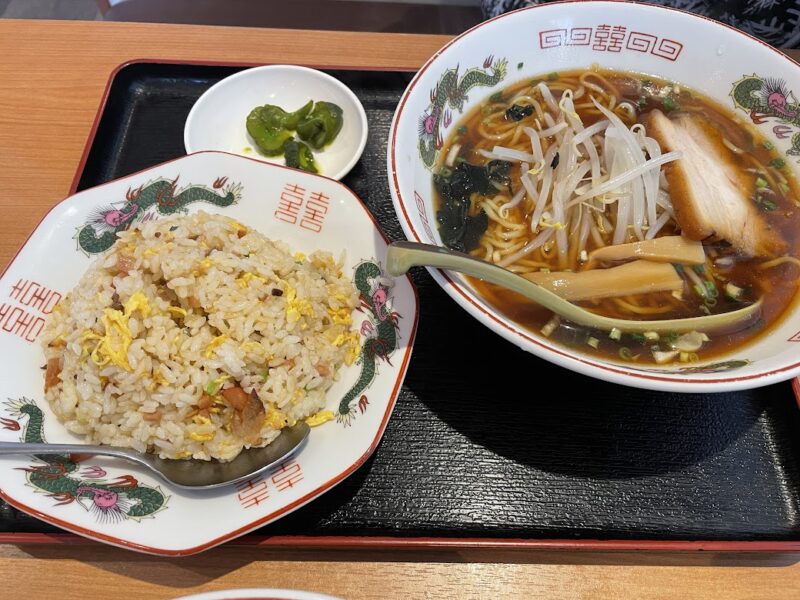 醤油ラーメン＋チャーハン￥750