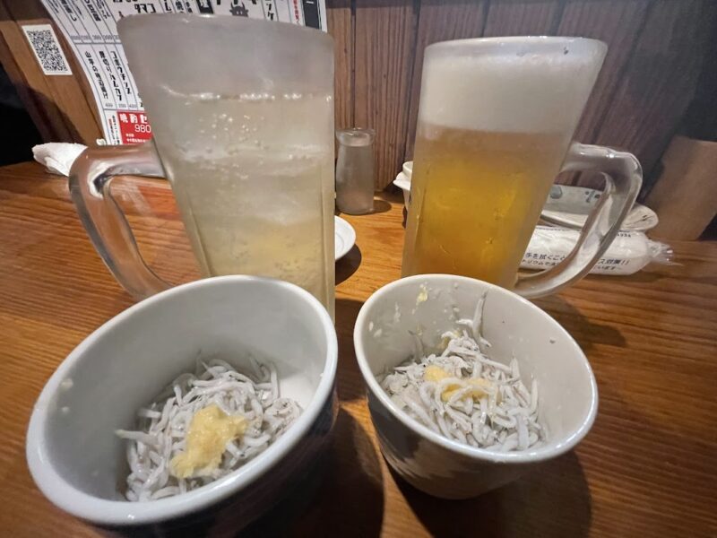 【三島・ふたつめ】お通し　乾杯