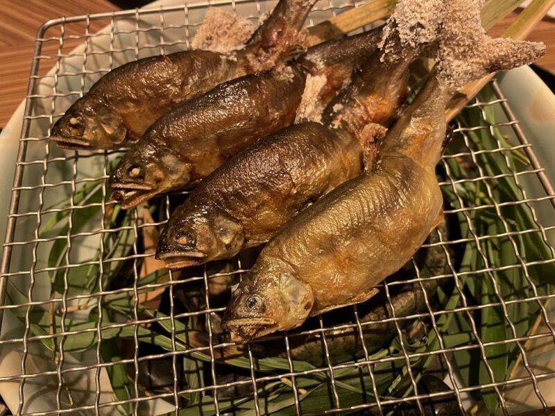 【伊豆・嵯峨沢館】アユの塩焼き