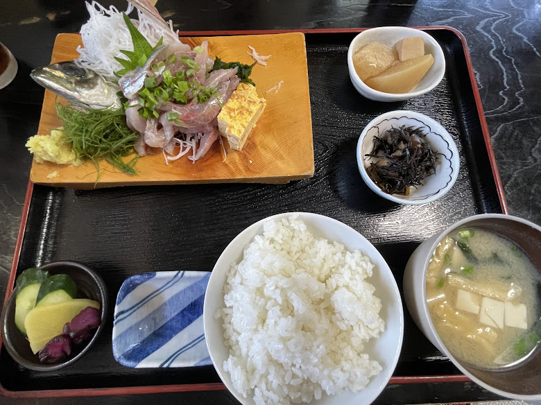 【中伊豆・たぬき】あじのたたき定食￥1,300